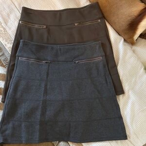 Casual Gray and Olive Green Women's Skirt Set-2 identical skirts in one listing